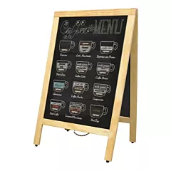 Nella A-Frame Sidewalk Menu Chalkboard Natural, 35