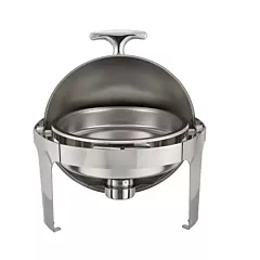 Winco Madison 6 Qt Round Chafing Dish with Roll Top Lid
