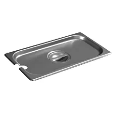 Carlisle DuraPan 1/3 Size Slotted Steam Table Pan Cover, Stainless Steel