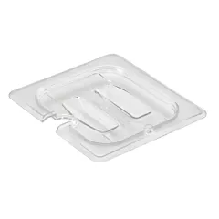 Cambro 60CWCHN135 1/6 Size Notched Food Pan Cover with Handle, Clear