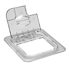 Cambro 60CWLN135 1/6 Size Flip Notched Lid Food Pan Cover, Clear