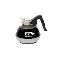 Bunn 1.9 Litre Easy Pour Coffee Decanter with Stainless Steel Bottom, Black Handle