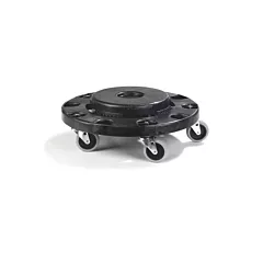 Carlisle Bronco Standard Round Container Dolly, Black - 3691