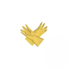 San Jamar Large Size Latex Flock Lined Gloves, Yellow