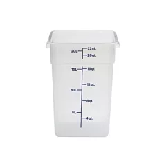 Cambro CamSquare, Poly White, 22 qt - 22SFSP148 025/22SFSP14