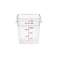 Cambro CamSquare Container, Clear, 18 qt - 18SFSCW135 025/18