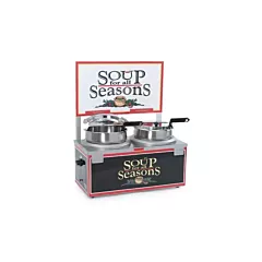 Nemco Triple Well 4 Qt Soup Warmer with Header & Thermostat