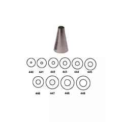 Johnson-rose cake decorating tube, plain open, size 0- 100/4