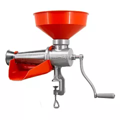 Trento Tomato Manual Squeezer with Red Plastic Funnel and Drip