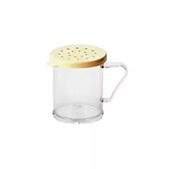 Cambro camwear shaker/dredger w/ cheese couvercle, yellow, 10 oz -