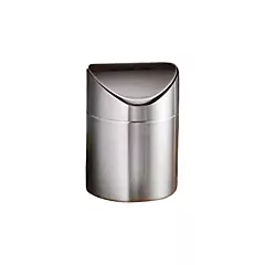 American metalcraft counter swing trash bin stainless steel