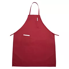 Winco Full Length Bib Apron with Pockets, Red