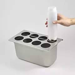 Fifo 12 & 16 Oz Squeeze Bottle Organizer for 1/3 Size Pans