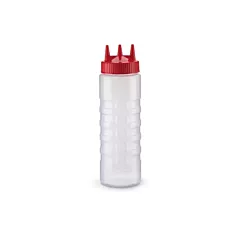 Vollrath Traex Tri Tip Squeeze Bottle with Clear Top, 24 oz