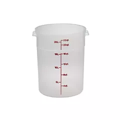 Cambro Round Container, Translucent, 22 qt - 22PP190 025/22P