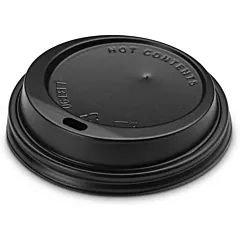 12 oz - 20 oz Black Dome Lid- 1000/CS