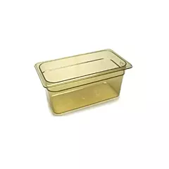 Cambro high heat h-pan, amber, 1/3 size 6