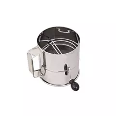 Browne stainless steel rotary flour sifter, 8 cup - 1260 016