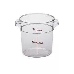 Cambro Camwear Round Container, Clear, 1 qt - CW1135 025/CW1
