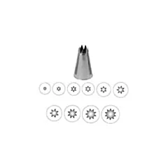 Johnson-rose cake decorating tube, open star, size 0 - 420 1