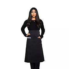 Gold + Cross™ Poly-Cotton Bistro Apron With 02 Pockets Black