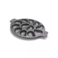 Outset Oyster Grill Pan, Cast Iron, Cooks 12 Oysters, 19
