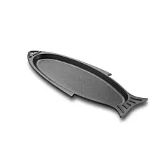 Outset Fish Grill & Serving Pan, Cast Iron, 18.9