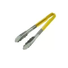 Vollrath kool-touch one-piece tongs, yellow, 9.5