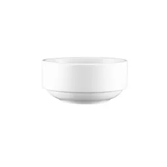 Browne palm ceramic stacking bowl, white, 10.5 oz 3dz - 5639