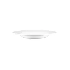 Browne palm ceramic pasta bowl, white, 12