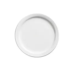 Browne palm ceramic dinner plate, white, 10.4