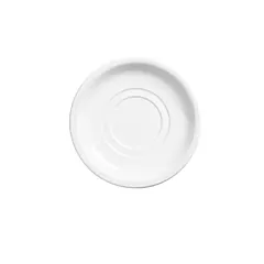 Browne palm ceramic double well saucer, white, 5.5