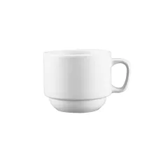 Browne Palm Ceramic Stacking Cup, White, 7 oz 3DZ - 563978 0