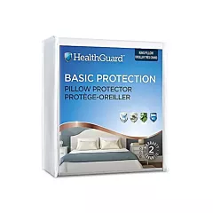 HealthGuard Basic Protection Waterproof Pillow Protector - White-Standard