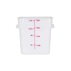 Nella 8 Qt Round Food Storage Container, White