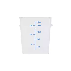 Nella 18 Qt Square Food Storage Container, Translucent
