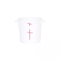 Nella 1 Qt Round Food Storage Container, White