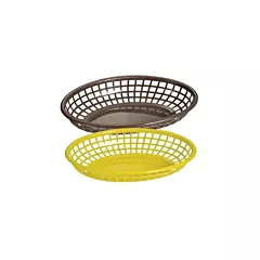 Nella Plastic Oval Basket, Brown, 9.3