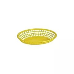 Nella Plastic Oval Basket, Yellow, 9.3