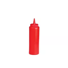 Tablecraft squeeze bottle, red, 12 oz - 112k 558/112k