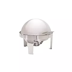 Nella 6 Qt Round Chafing Dish with Roll Top Lid