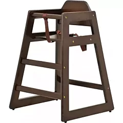 Nella Wooden High Chair, Walnut