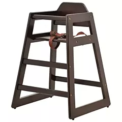 Nella Wooden High Chair, Mahogany