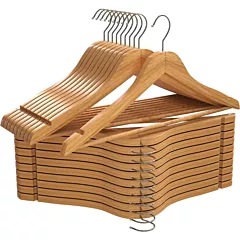 Non-Slip Premium Wooden Hangers - 100/CS