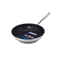 Browne thermalloy stainless steel deluxe fry pan w/ excalibu
