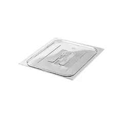 Cambro camwear food pan cover w/handle, clear, 1/2 size - 02