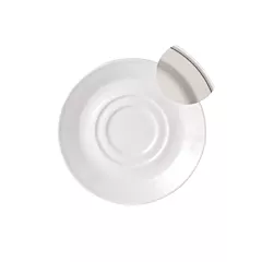 Steelite simplicity double wall saucer, noir line, 5.75