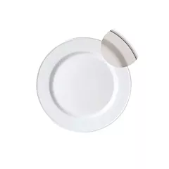 Steelite Simplicity Plate, Black Line, 6.25