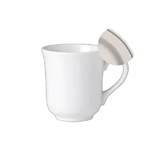 Steelite Simplicity Club Mug, Black Line, 8.5 oz 3DZ - 11350