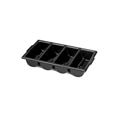 Tablecraft Cutlery Bin, Black, 21'' x 12'' x 4'' - 1524B 558